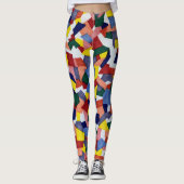 Unieke leggings, artistiek ontworpen, alles-over p leggings (Voorkant)