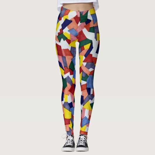 Unieke leggings, artistiek ontworpen, alles-over p leggings (Voorkant)