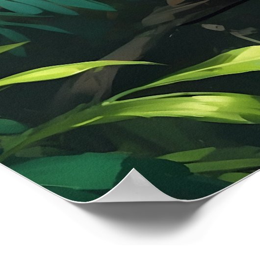 Unieke Leopard op Tree Oerwoud Art Poster (Hoek)