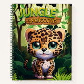 Unieke Leopard Whimsical Kat Karakter Kat 🐆 Notitieboek (Voorkant)