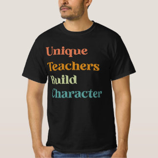 Unieke leraar bouwen karakters t-shirt