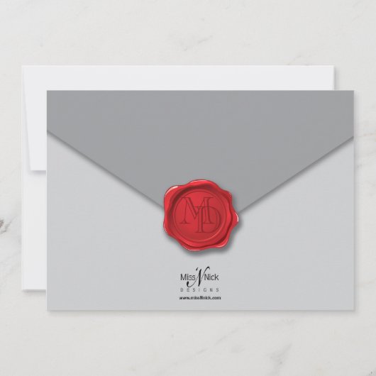 Unieke "Letter"-uitnodiging Kaart (Achterkant)