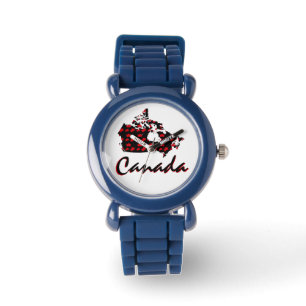 Unieke leuke Canadese rode Maple Canada horloge