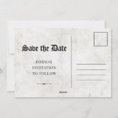 Unieke leuke foto Save the Date Trouwkrant Feestdagenkaart (Achterkant)