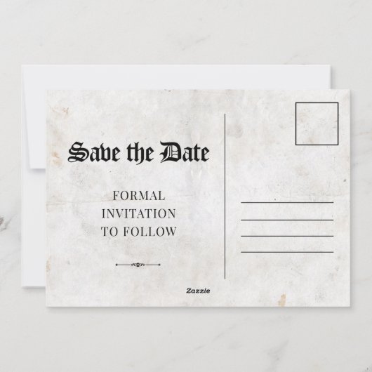 Unieke leuke foto Save the Date Trouwkrant Feestdagenkaart (Achterkant)