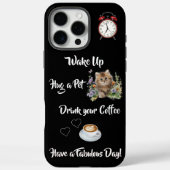 Unieke leuke kat en koffie liefhebber Case-Mate iPhone case (Achterkant)