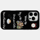 Unieke leuke kat en koffie liefhebber Case-Mate iPhone case (Achterkant (horizontaal))
