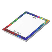 Unieke Leuke Kleurrijke Monogrammed Naam Notitieblok (Linkerzijde)