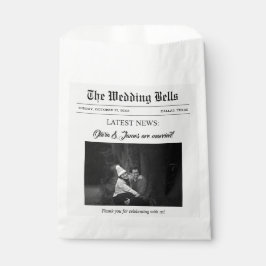 Unieke Leuke Krant Trouwfoto Bedankzakje