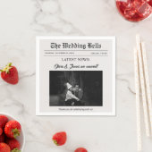 Unieke Leuke Krant Trouwfoto Servet (Insitu)