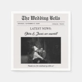 Unieke Leuke Krant Trouwfoto Servet (Voorkant)