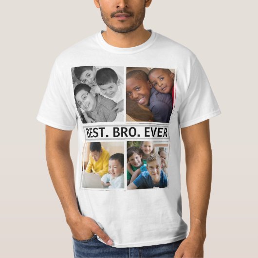 Unieke Leuke Moderne Verjaardag Beste Bro T-shirt (Voorkant)