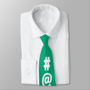 Unieke leuke willekeurige letters Modern groen mod Stropdas