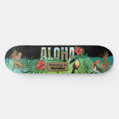 Unieke levendige Waterverf Aloha Tropical Paradise Persoonlijk Skateboard (Horizontaal)