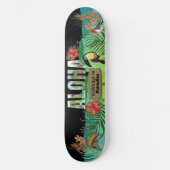 Unieke levendige Waterverf Aloha Tropical Paradise Persoonlijk Skateboard (Voorkant)