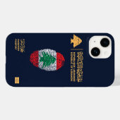 Unieke Libanese reispaspoortprinter - Souvenir Case-Mate iPhone Case (Achterkant (horizontaal))