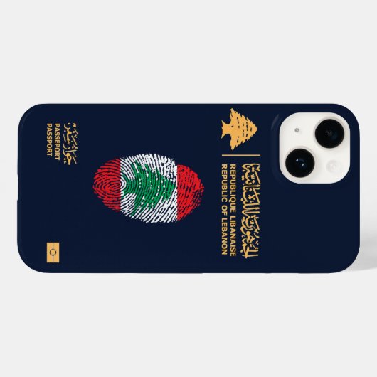 Unieke Libanese reispaspoortprinter - Souvenir Case-Mate iPhone Case (Achterkant (horizontaal))
