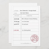 Unieke Library Kaart Save the Date Kaart (Voorkant / Achterkant)