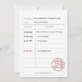 Unieke Library Kaart Save the Date Kaart