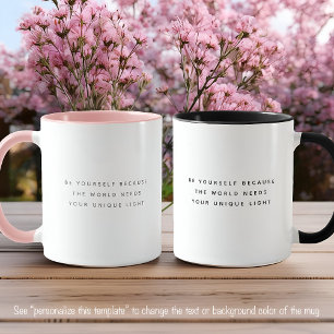 Unieke Licht Citaat Trendy Grijs Lettertype Twee T Mok