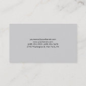 Unieke, lichte, lichte, minimale vormgeving visitekaartje (Achterkant)