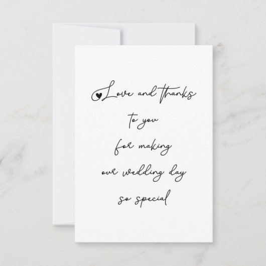 Unieke Liefde en Bedankt Trouwscript Foto (Voorkant)