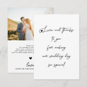 Unieke Liefde en Bedankt Trouwscript Foto (Voorkant / Achterkant)