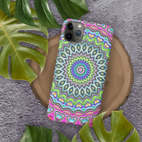 Unieke Lime Green Turquoise Pink Mandala Art