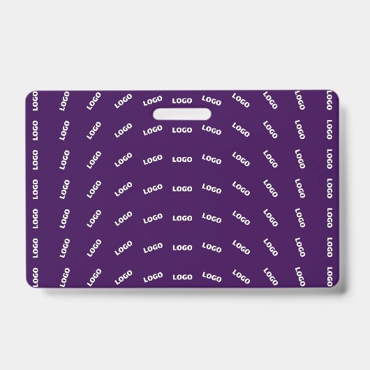 Unieke Logo of een geüpload Afbeelding | Paars Badge (Voorzijde)