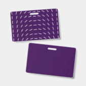 Unieke Logo of een geüpload Afbeelding | Paars Badge (Voor- en achterkant)