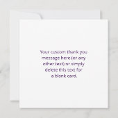 Unieke Logo of een geüpload Afbeelding | Paars Bedankkaart (Achterkant)