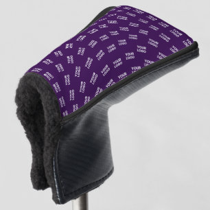 Unieke Logo of een geüpload Afbeelding   Paars Golfheadcover