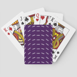 Unieke Logo of een geüpload Afbeelding   Paars Pokerkaarten