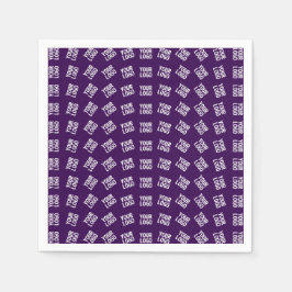 Unieke Logo of een geüpload Afbeelding | Paars Servet