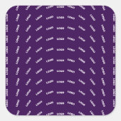 Unieke Logo of een geüpload Afbeelding | Paars Vierkante Sticker (Voorkant)