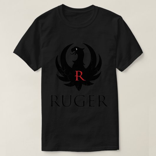 unieke Logo Premium T-shirt met ruger (Design voorkant)