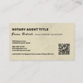 Unieke  Logo van notarisschrijver QR-code Visitekaartje (Achterkant)