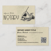 Unieke  Logo van notarisschrijver QR-code Visitekaartje (Voorkant / Achterkant)