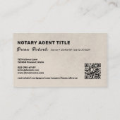 Unieke  Logo van notarisschrijver QR-code Visitekaartje (Achterkant)