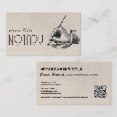 Unieke  Logo van notarisschrijver QR-code Visitekaartje (Voorkant / Achterkant)