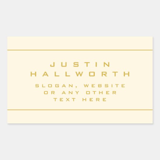 Unieke look Gold & Ammond Rechthoekige Sticker (Voorkant)