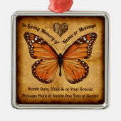 Unieke  look, vlindergedenkornamenten metalen ornament (Voorkant)