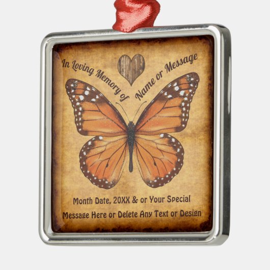 Unieke  look, vlindergedenkornamenten metalen ornament (Links)