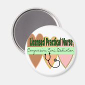 Unieke LPN T-shirt design Magneet (Voorkant / Achterkant)