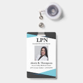 Unieke LPN-verpleegstersbadge Badge (Voorzijde met uittrekbare clip)