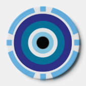 Unieke Lucky Blue Evil Eye Poker Chips (Voorkant)