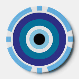 Unieke Lucky Blue Evil Eye Poker Chips