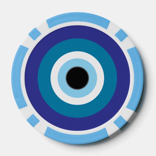 Unieke Lucky Blue Evil Eye Poker Chips (Achterkant)