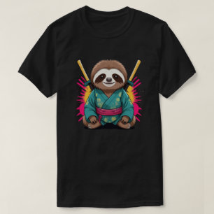 Unieke Luiaard Samurai Fun & Quirky Animal Warrior T-shirt