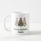 Unieke Luipaard Kerstbomen Persoonlijke Mok (Links)